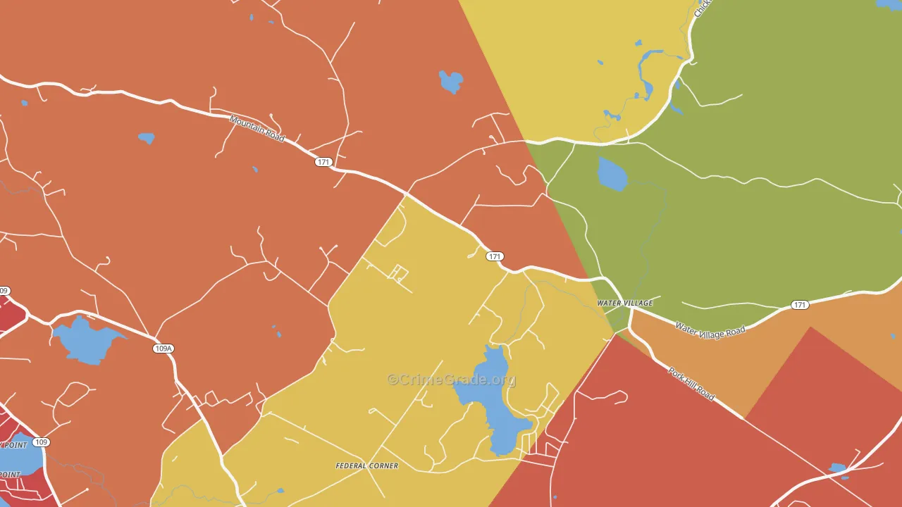 Water Village, NH Map of Arson Rates