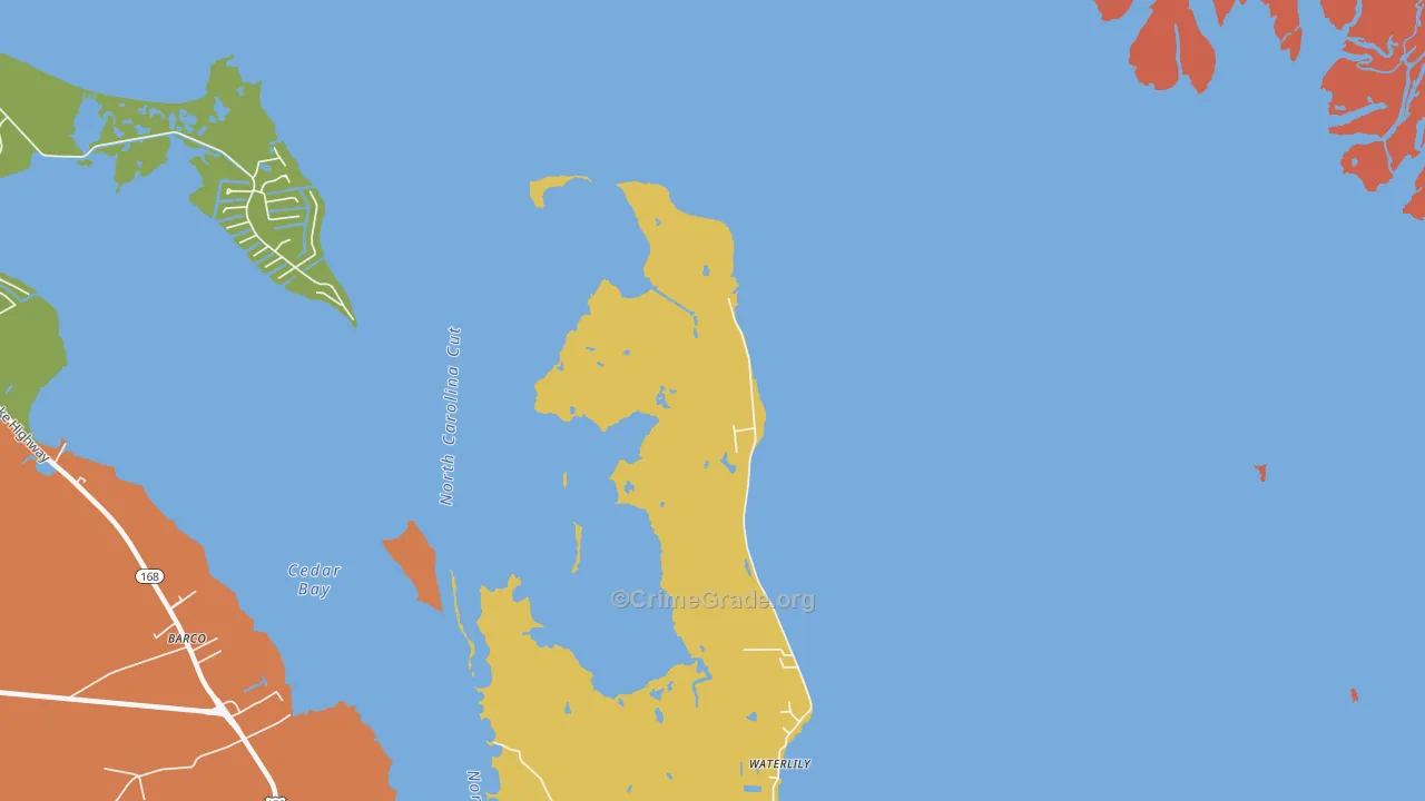Waterlily, NC Map of Arson Rates