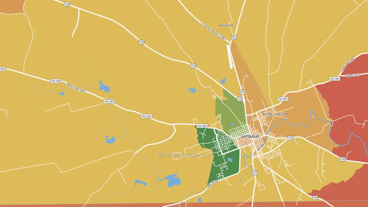 Watson, TX Map of Arson Rates