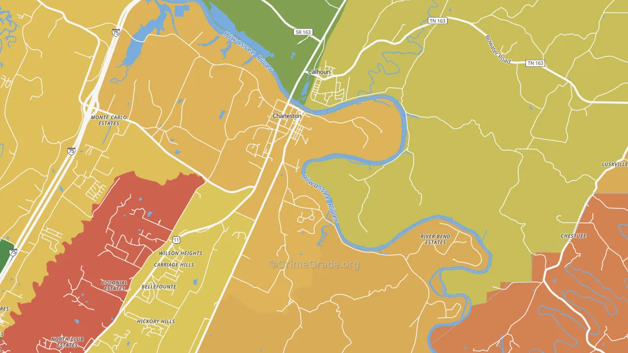 Watt Heights, TN Map of Arson Rates