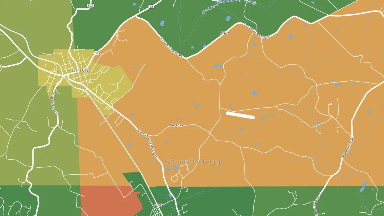 Watters, PA Map of Arson Rates