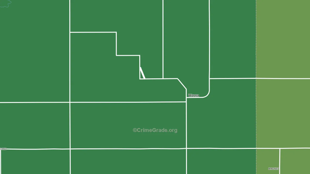 Wausa, NE Map of Arson Rates