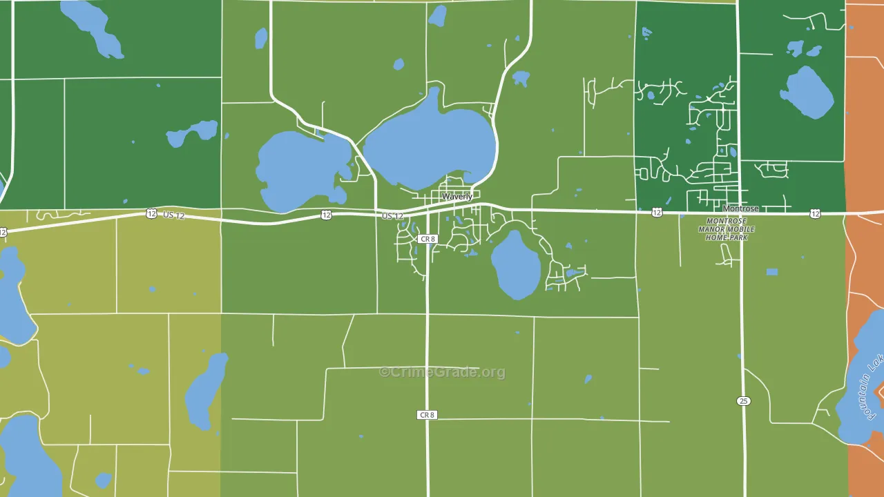 Waverly, MN Map of Arson Rates