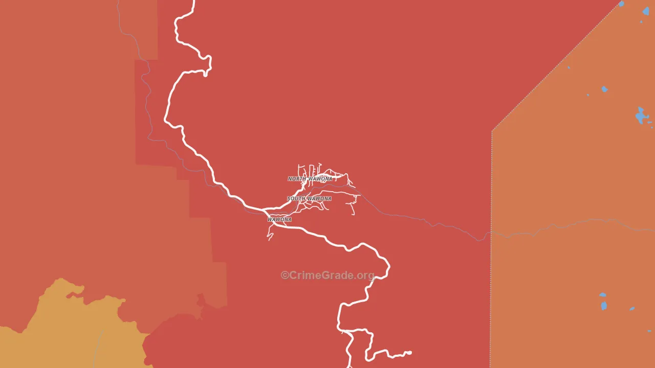 Wawona, CA Map of Arson Rates