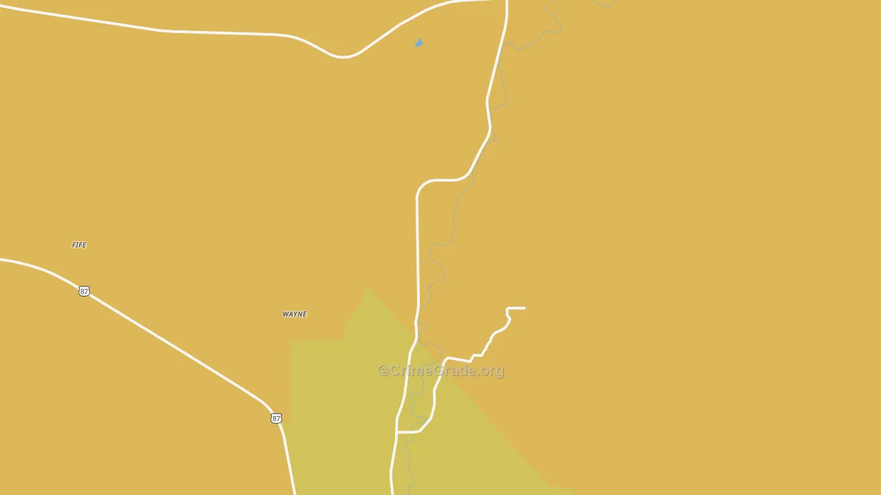 Wayne, MT Map of Arson Rates