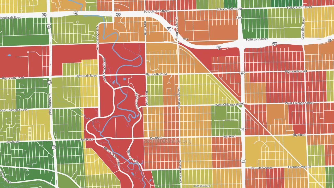 Weatherby, Detroit, MI Map of Arson Rates