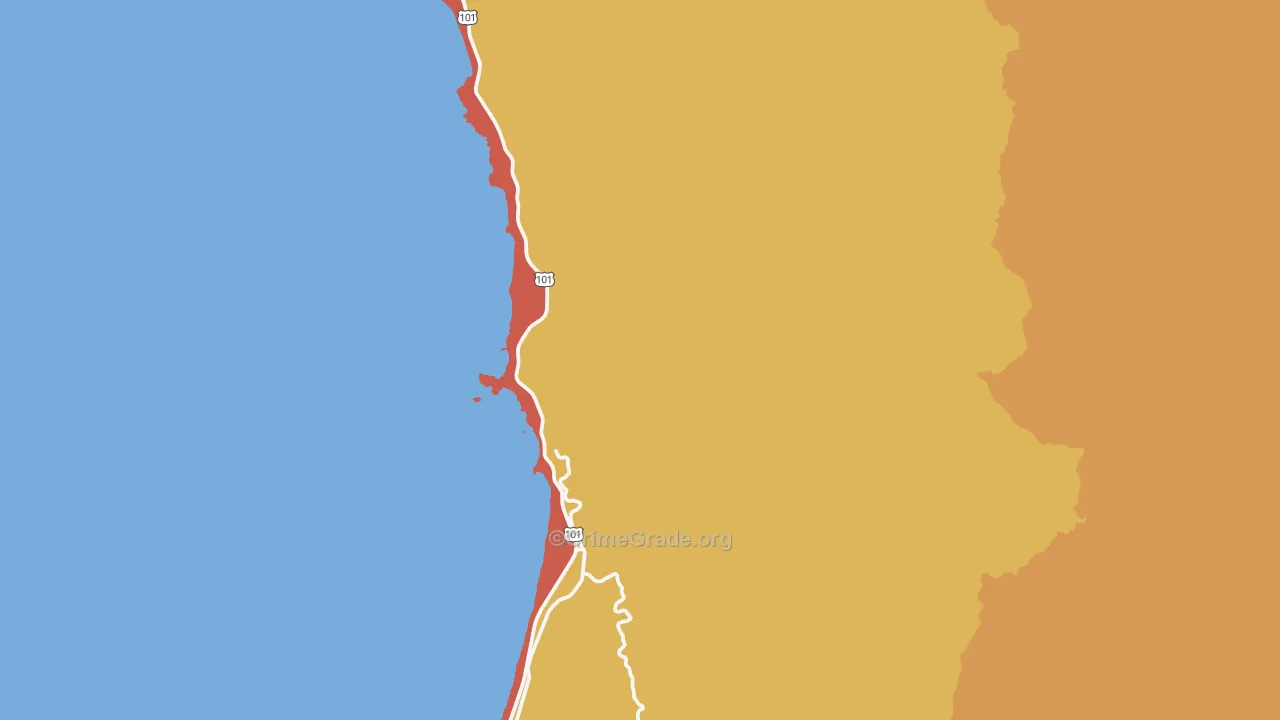 Wedderburn, OR Map of Arson Rates