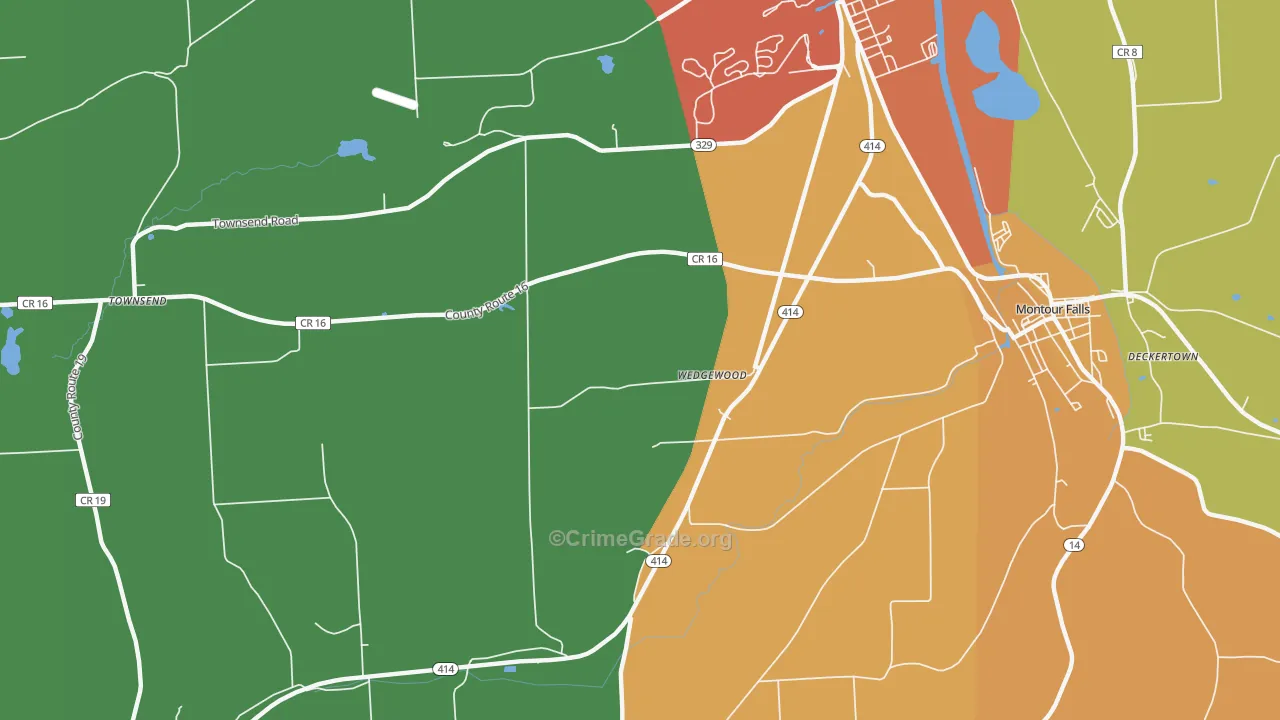 Wedgewood, NY Map of Arson Rates