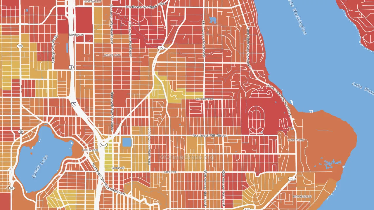 Wedgwood, Seattle, WA Map of Arson Rates