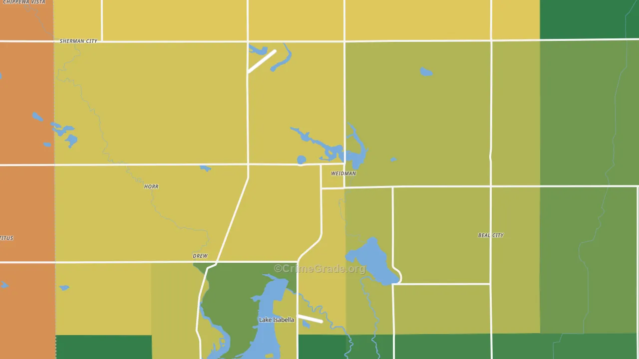Weidman, MI Map of Arson Rates