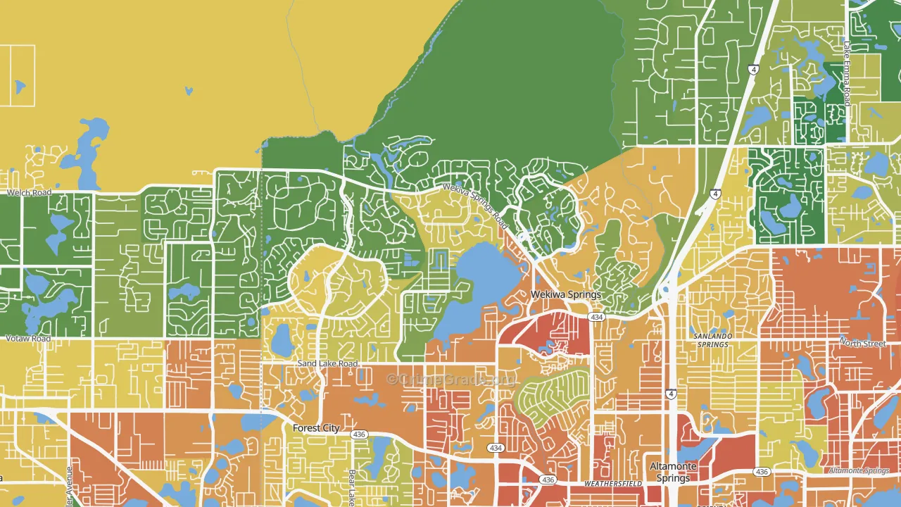 Wekiwa Springs, FL Map of Arson Rates