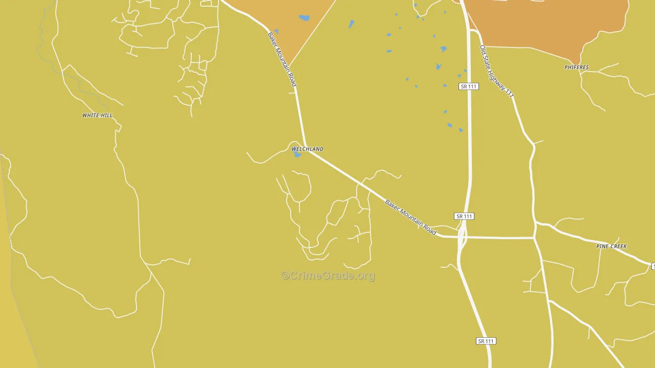 Welchland, TN Map of Arson Rates
