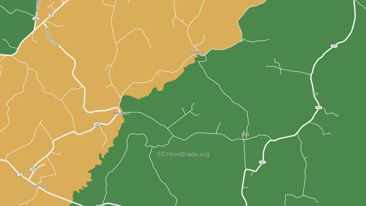 Welchs Creek, KY Map of Arson Rates