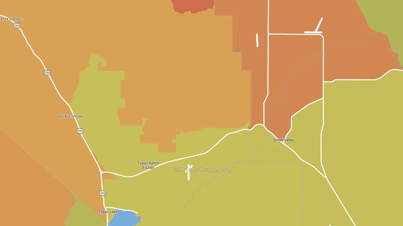 Wellington, NV Map of Arson Rates