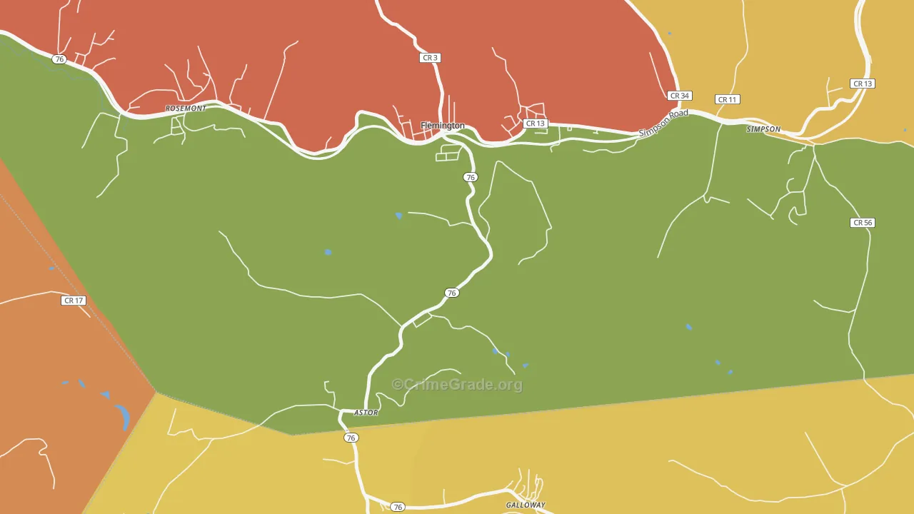 Wendel, WV Map of Arson Rates