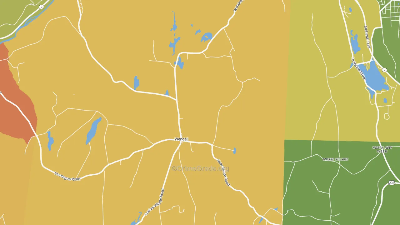 Wendell Depot, MA Map of Arson Rates