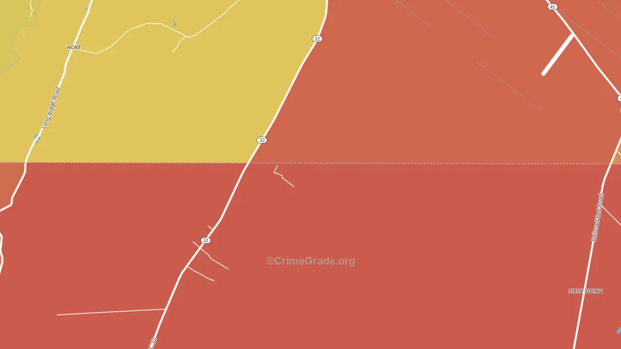 Wenona, NC Map of Arson Rates
