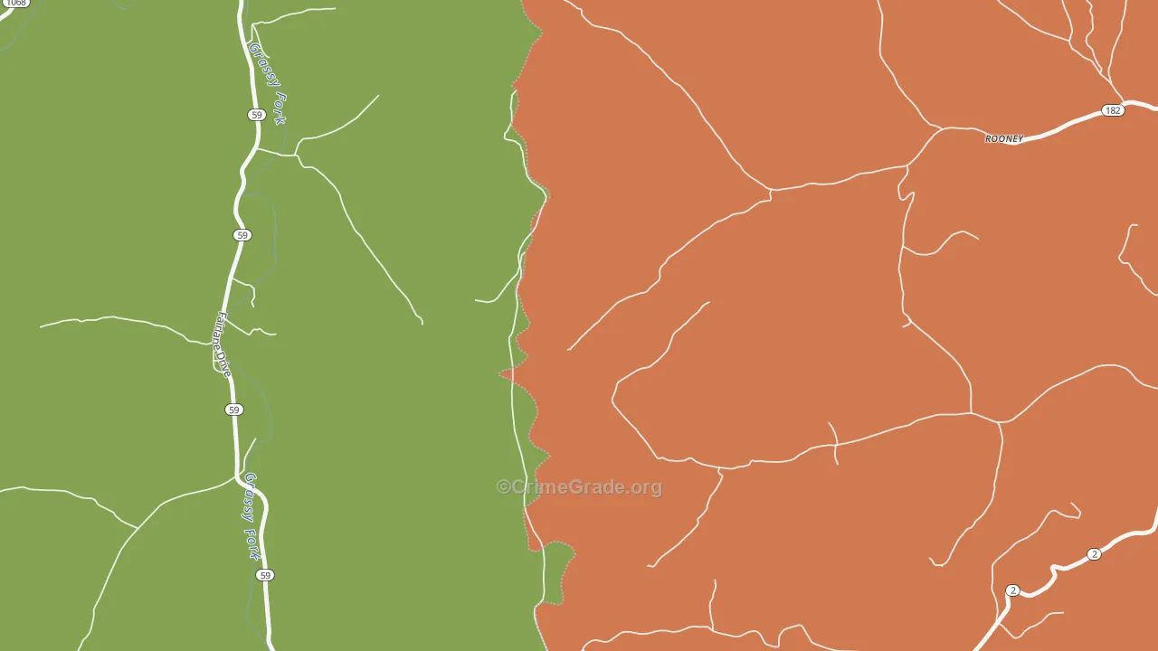 Wesleyville, KY Map of Arson Rates