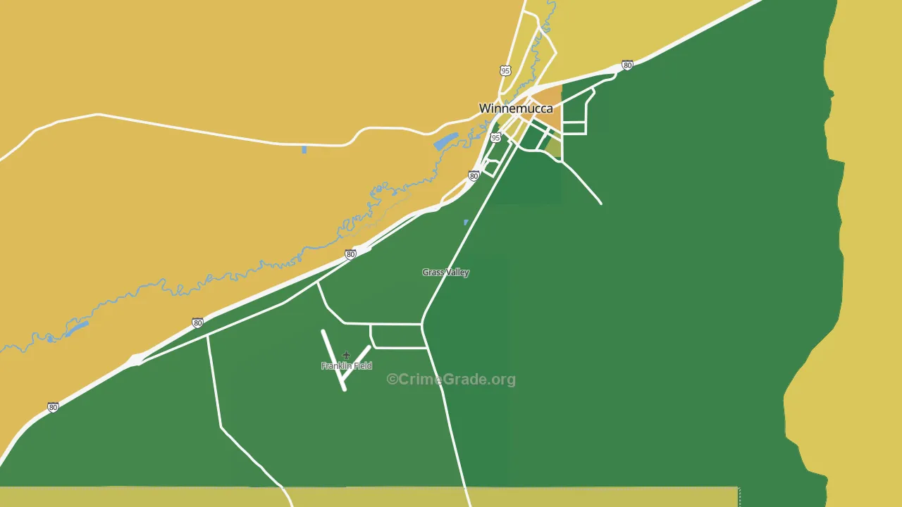Weso, NV Map of Arson Rates