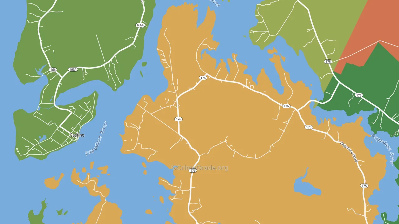 West Brooksville, ME Map of Arson Rates
