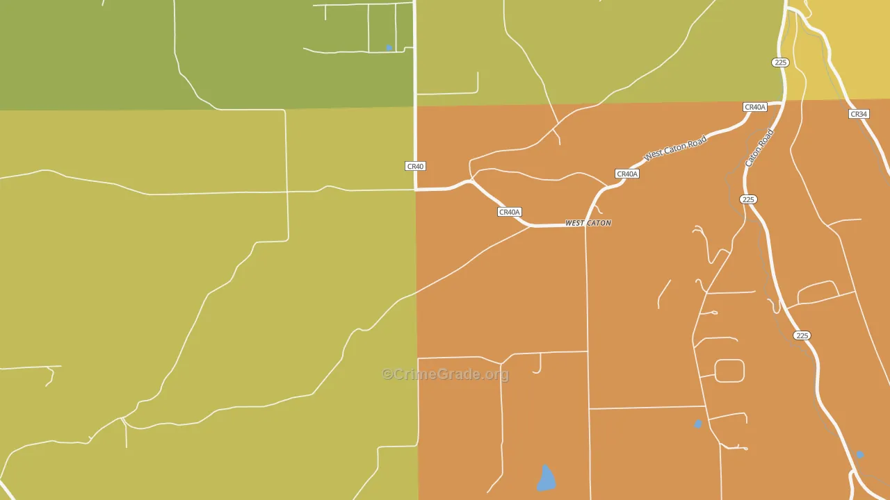 West Caton, NY Map of Arson Rates