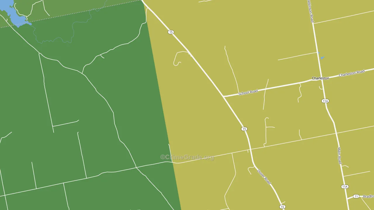 West Charleston, ME Map of Arson Rates