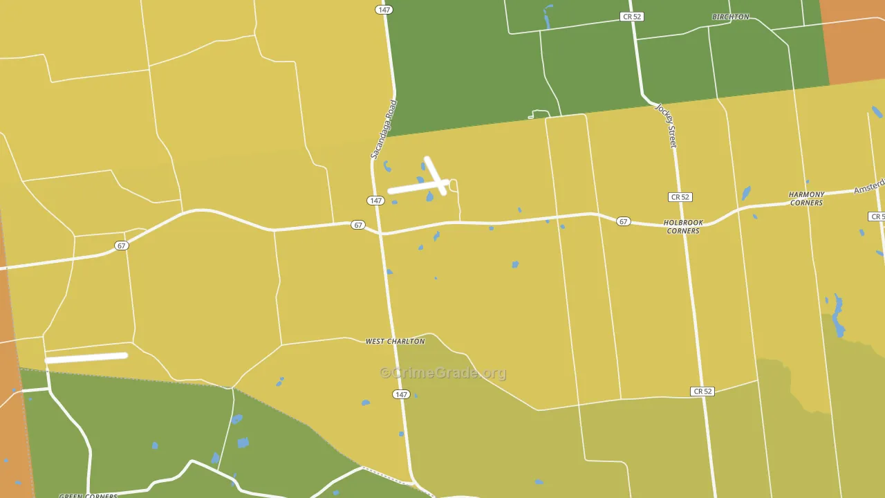 West Charlton, NY Map of Arson Rates