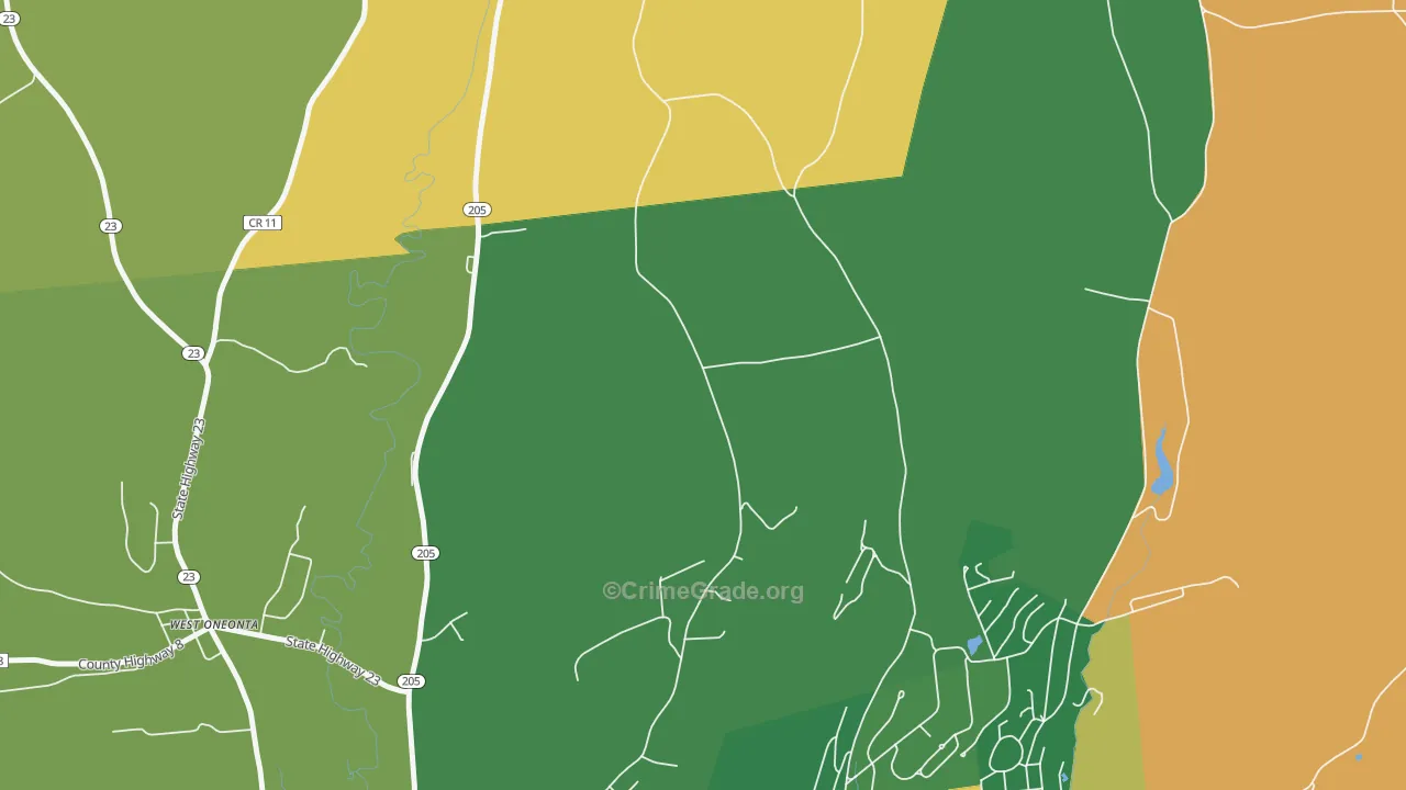 West End, NY Map of Arson Rates