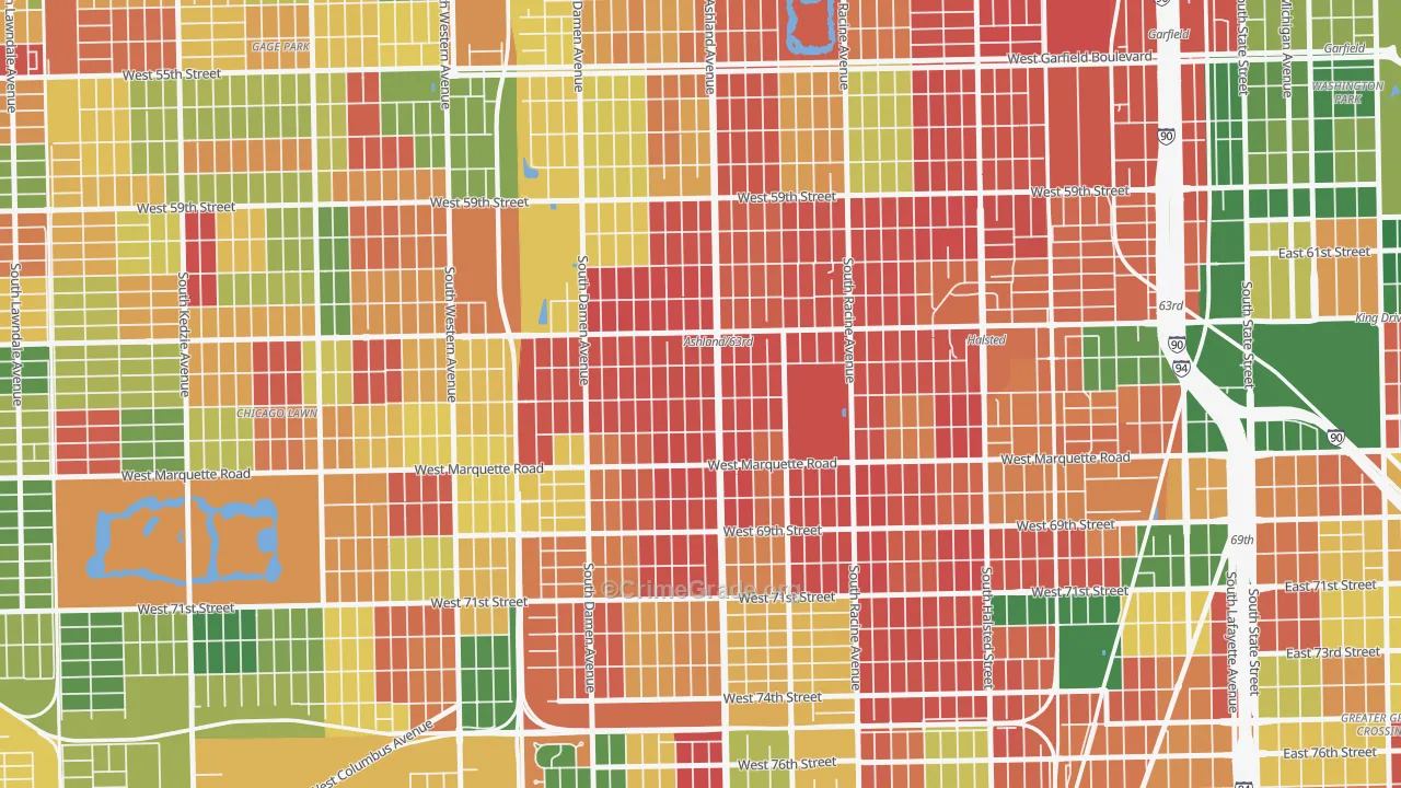 West Englewood, Chicago, IL Map of Arson Rates