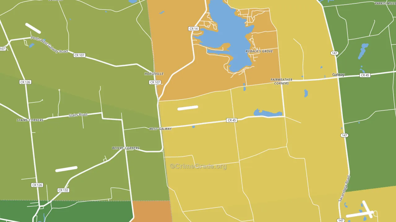 West Galway, NY Map of Arson Rates