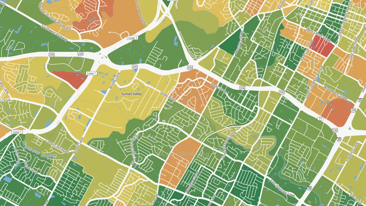 West Gate, Austin, TX Map of Arson Rates