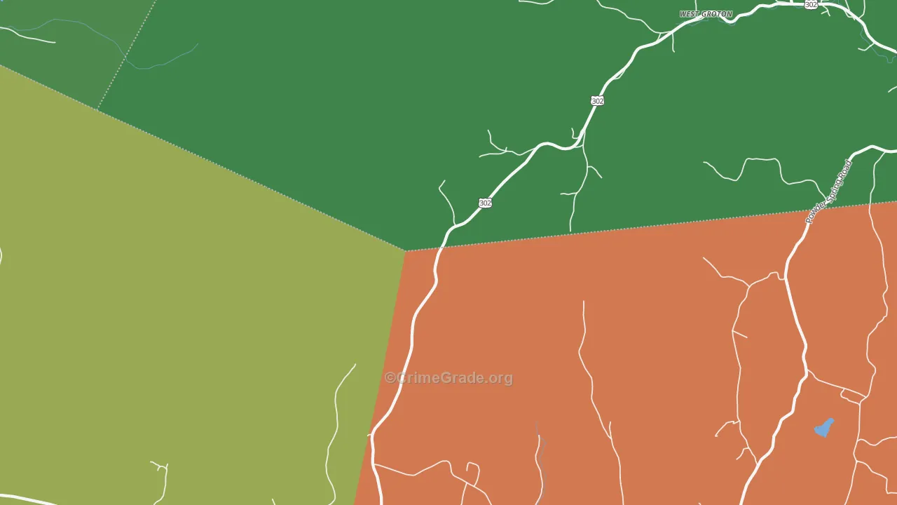 West Groton, VT Map of Arson Rates