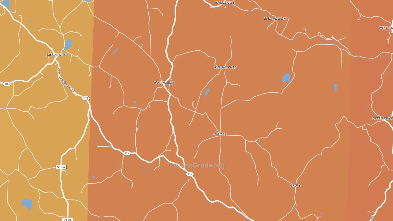 West Halifax, VT Map of Arson Rates