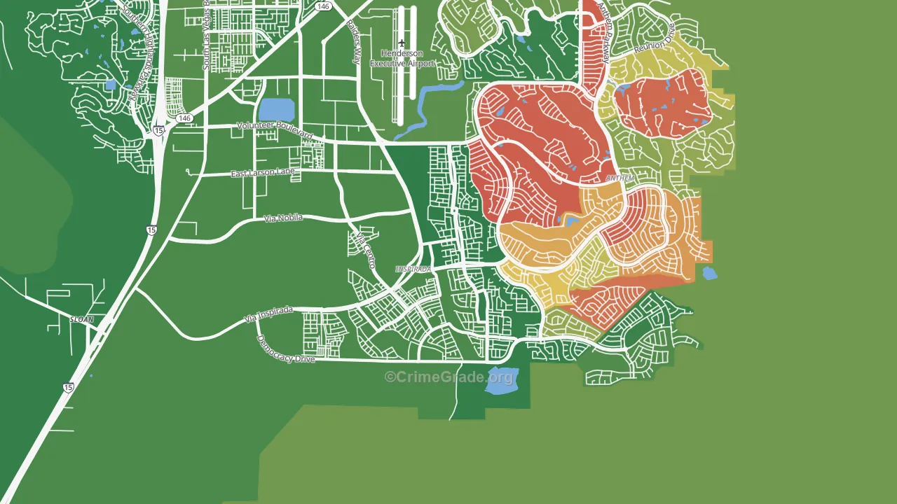 West Henderson, Henderson, NV Map of Arson Rates
