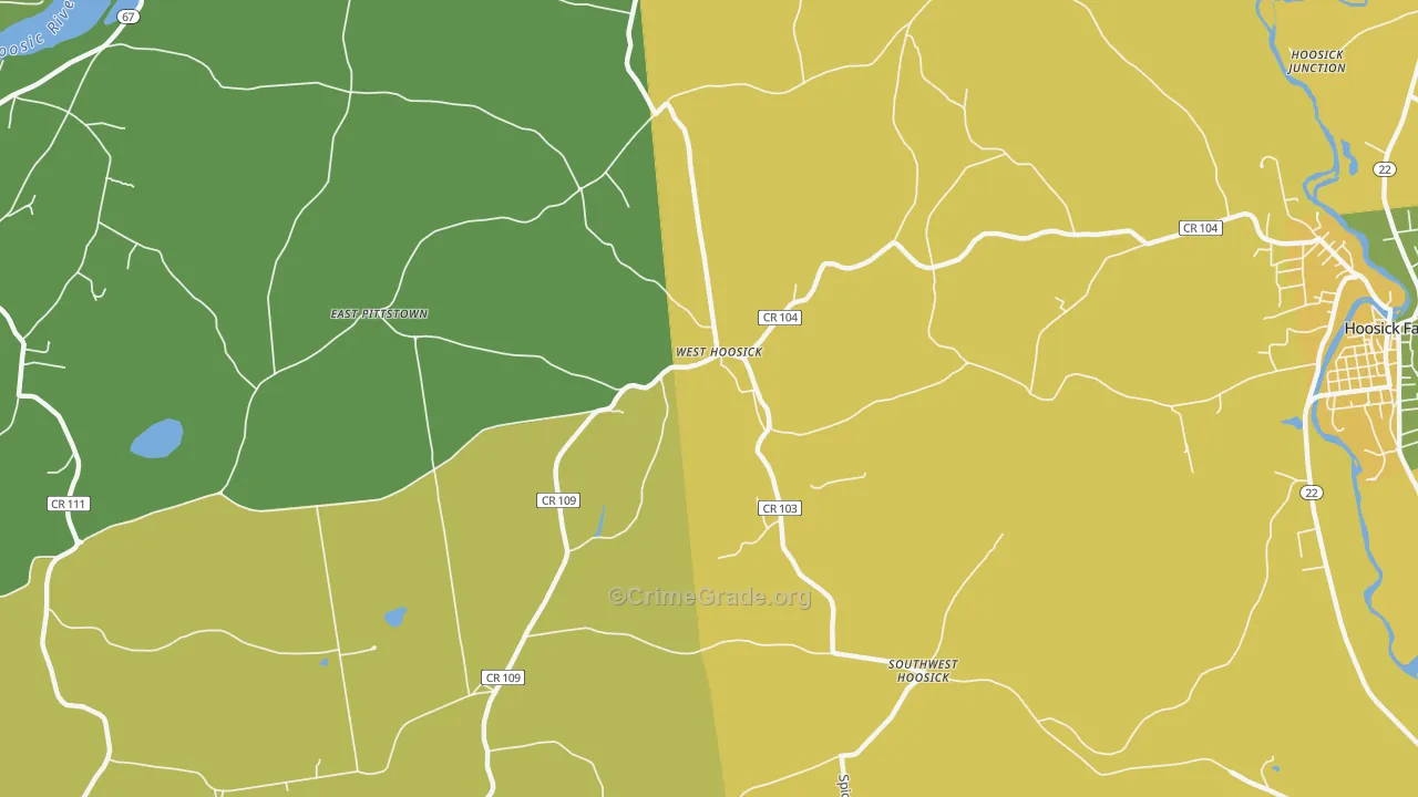 West Hoosick, NY Map of Arson Rates