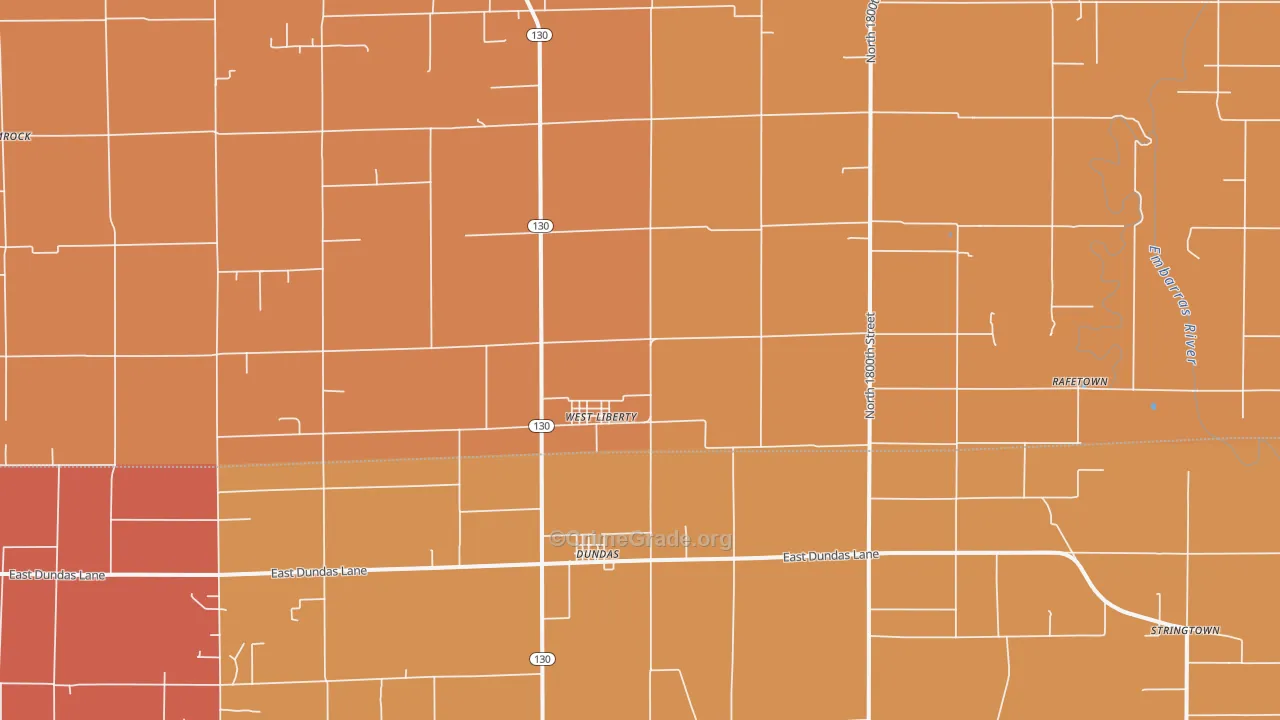 West Liberty, IL Map of Arson Rates