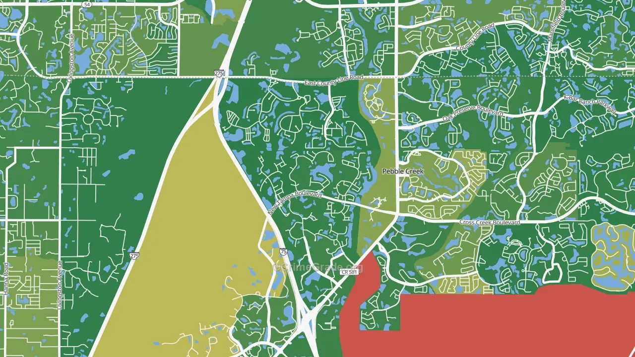 West Meadows, Tampa, FL Map of Arson Rates