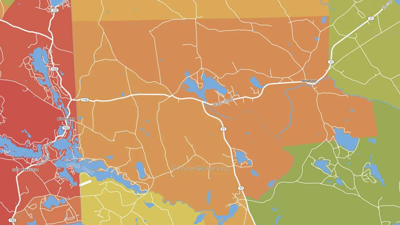 West Newfield, ME Map of Arson Rates
