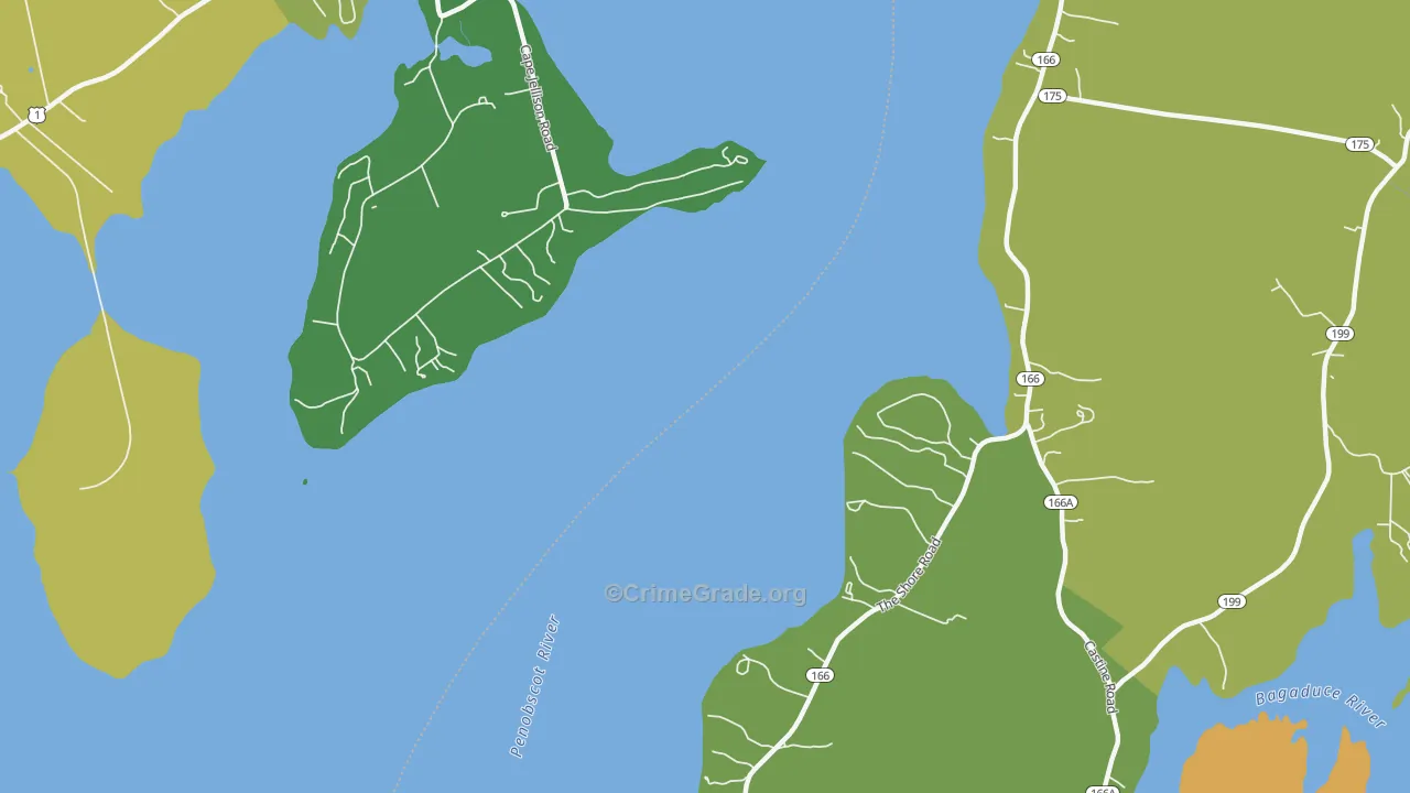 West Penobscot, ME Map of Arson Rates