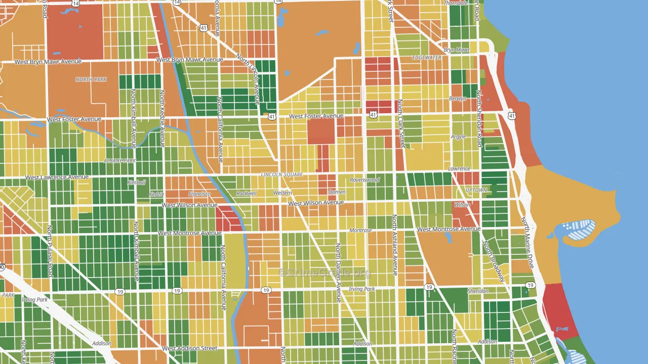 West Ravenswood, Chicago, IL Map of Arson Rates