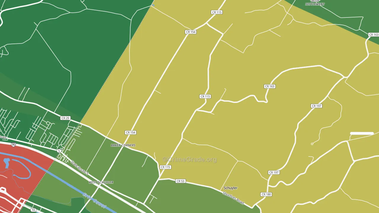 West Schuyler, NY Map of Arson Rates