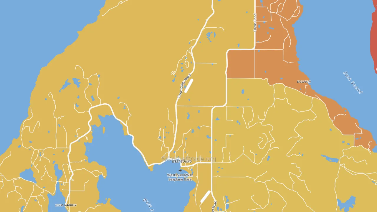 West Sound, WA Map of Arson Rates