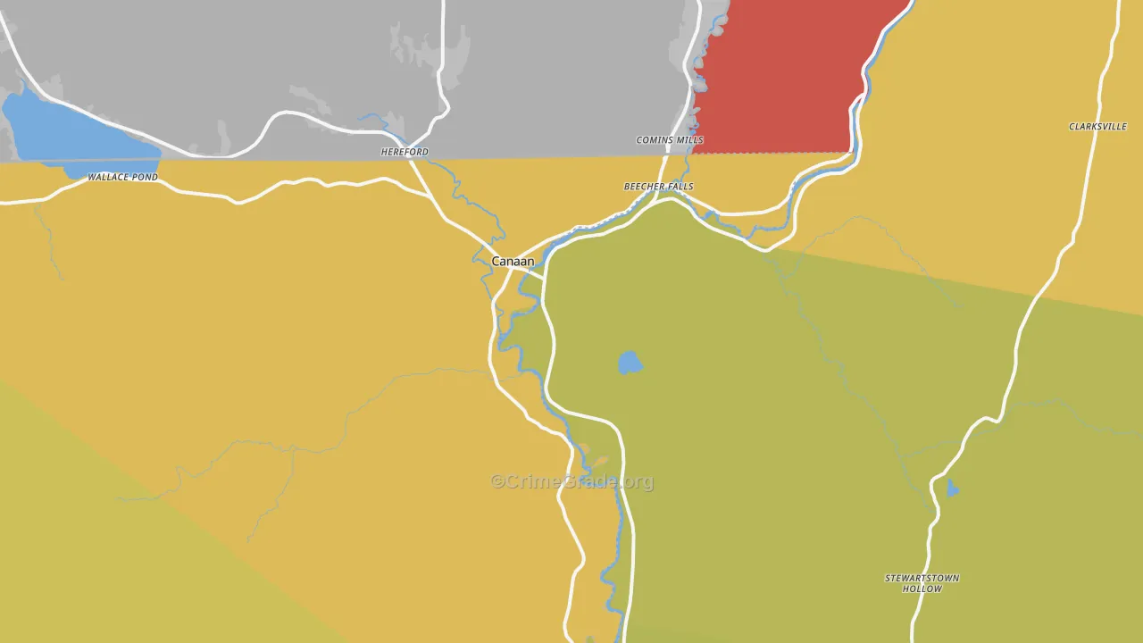 West Stewartstown, NH Map of Arson Rates