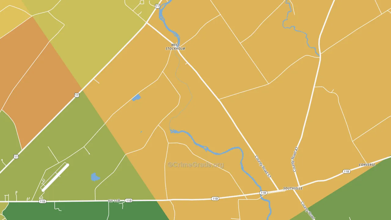 West Stockholm, NY Map of Arson Rates