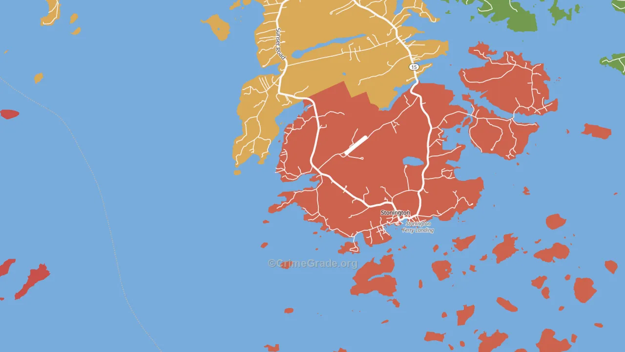West Stonington, ME Map of Arson Rates