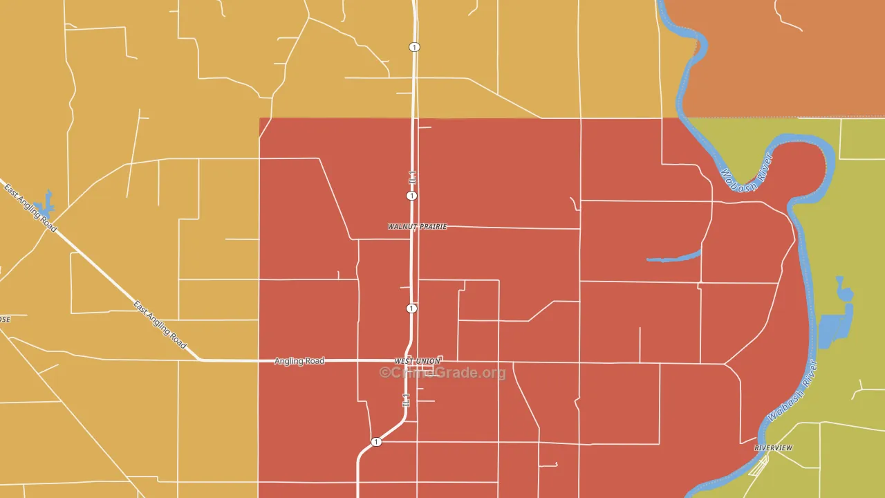West Union, IL Map of Arson Rates