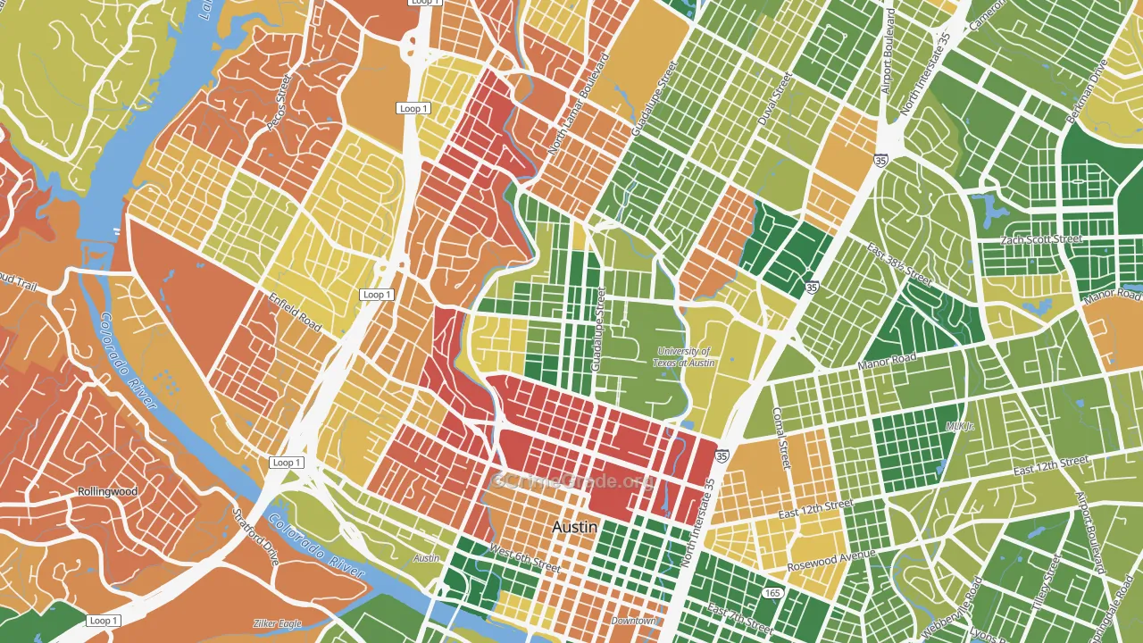 West University Austin, Austin, TX Map of Arson Rates