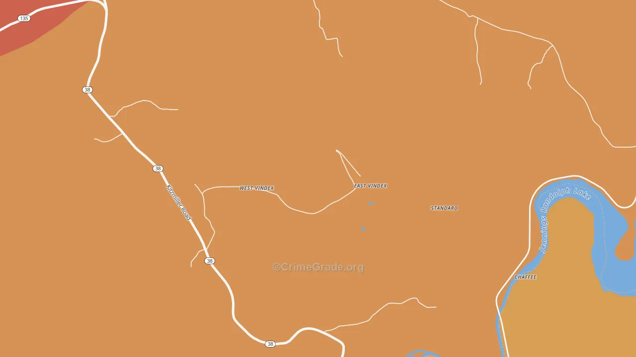 West Vindex, MD Map of Arson Rates