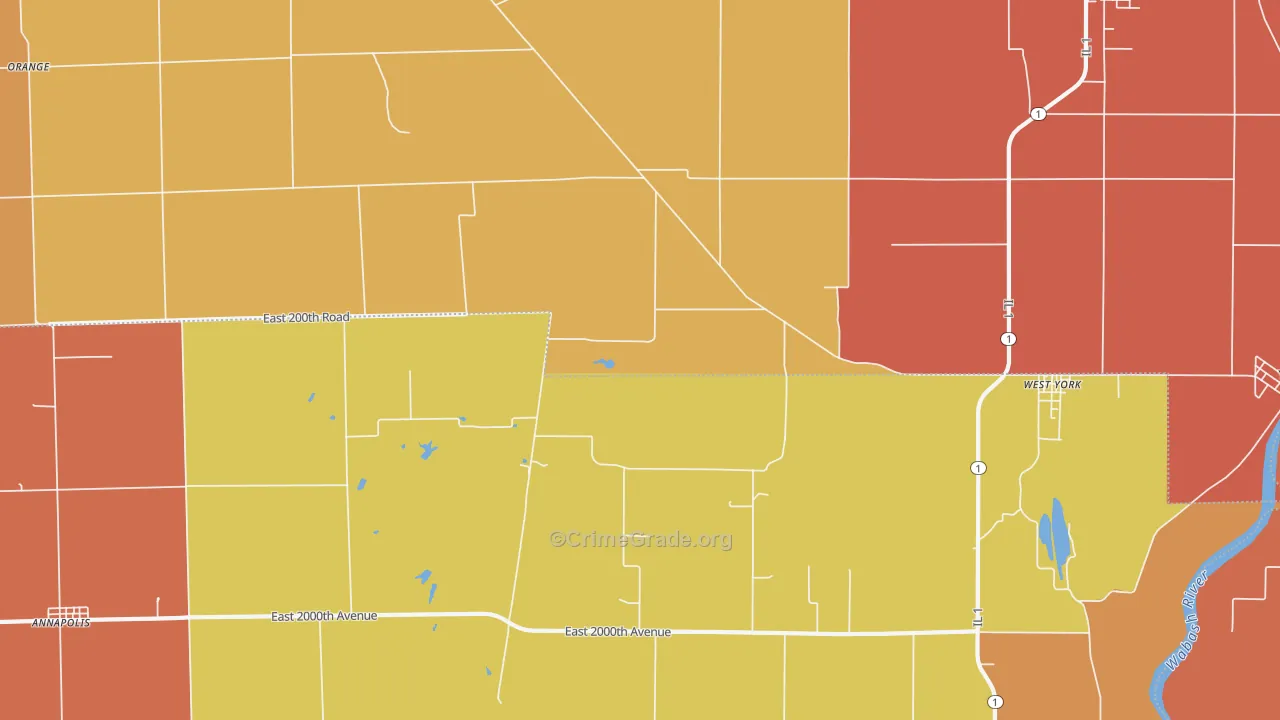 West York, IL Map of Arson Rates