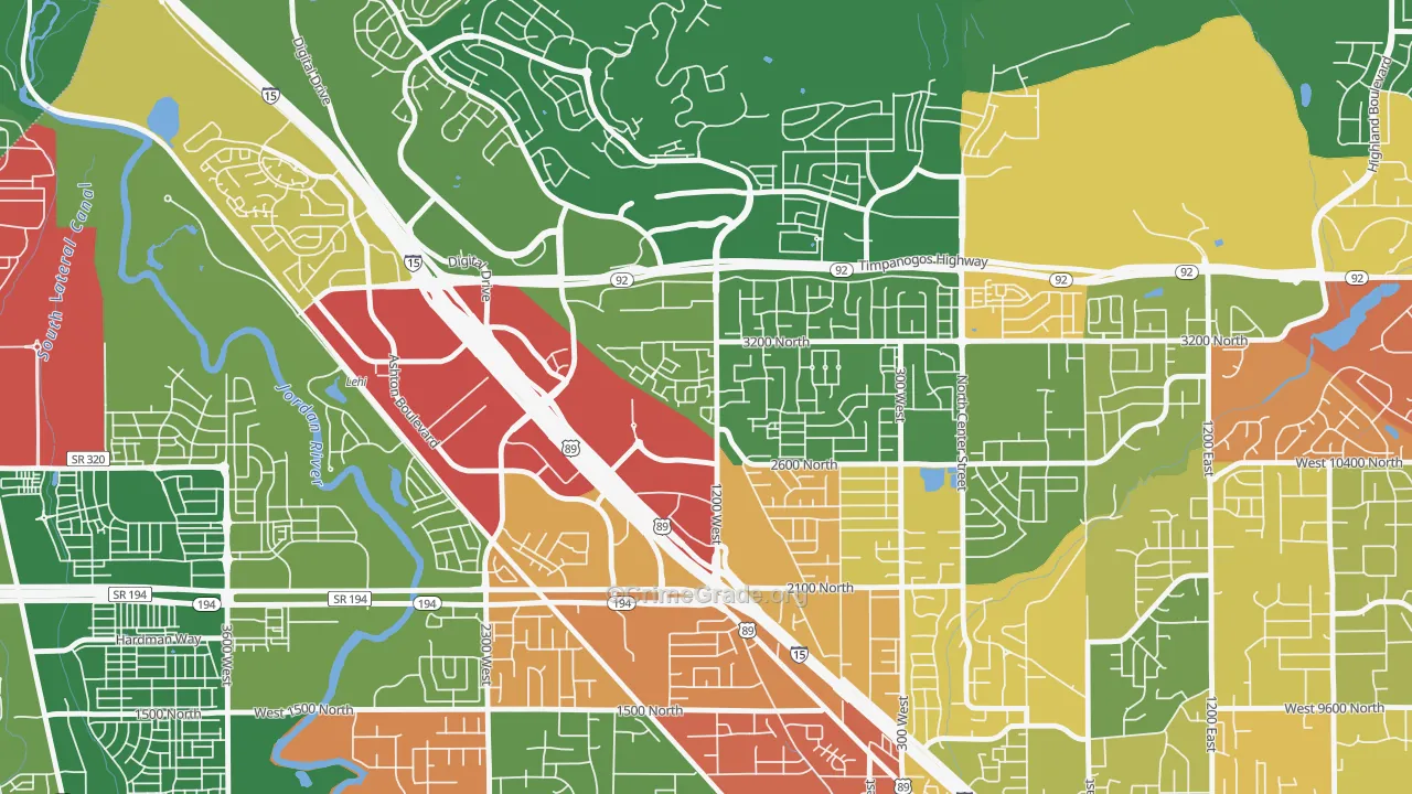 Westbury, Lehi, UT Map of Arson Rates